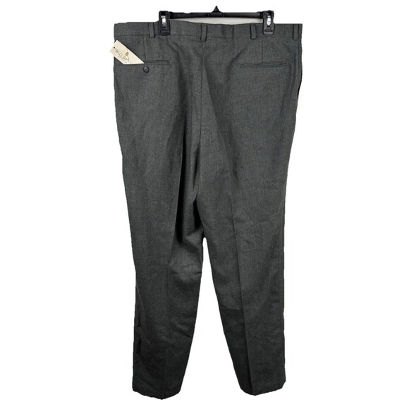 VTG Bill Blass Dress Business Men’s Pleated Pants 40x32 Gray/Grey - NWT - Picture 3 of 7